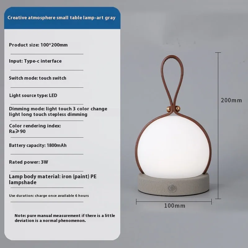 Outdoor camping portable small night lamp USB charging touch sensor modern simplicity desk lamp