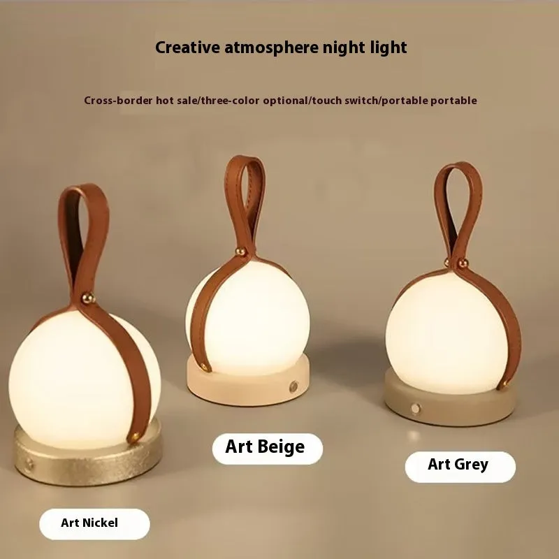 Outdoor camping portable small night lamp USB charging touch sensor modern simplicity desk lamp
