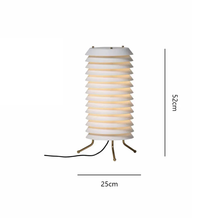 Nordic creative wrought iron bedside table lamp with layered design, platinum finish, and 250x350mm dimensions