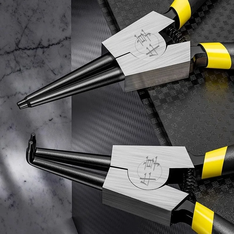 Boxed set of 4 industrial circlip pliers 7-inch high carbon steel for automotive repair