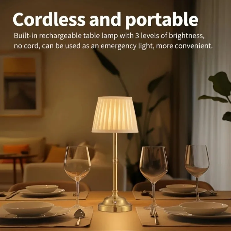 Nordic modern simple LED night lamp 14x40cm golden colour built-in battery