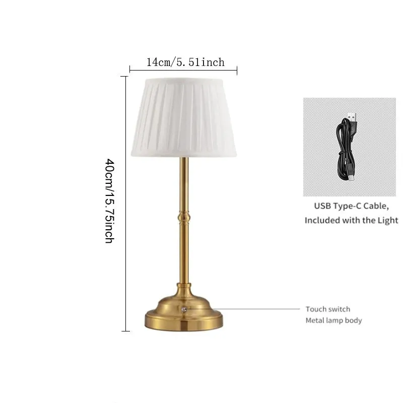 Nordic modern simple LED night lamp 14x40cm golden colour built-in battery