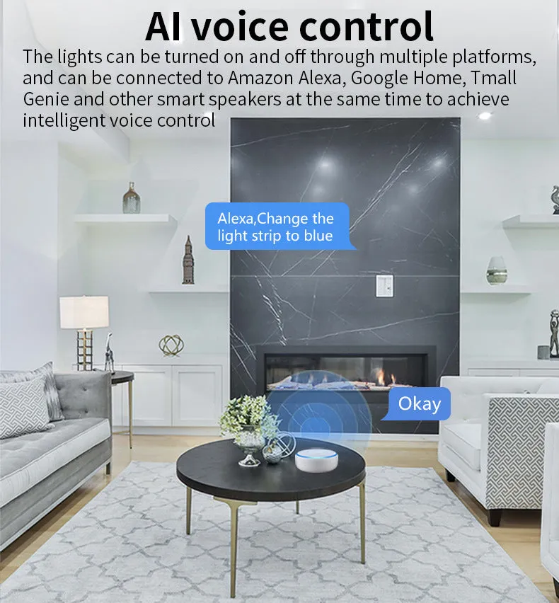 Smart GU10 RGBCCT 5W LED spotlight with wifi and voice control capabilities