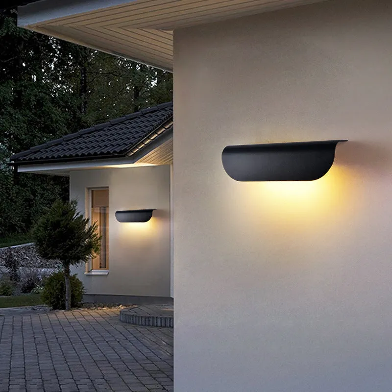 Waterproof outdoor wall lamp 300x80x60mm sand black minimalist design