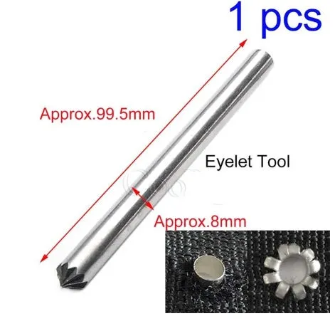 Silver DIY leather punch eye blossom chrysanthemum punch tool with 100mm length, 8mm or 11mm size options