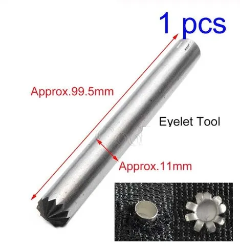 Silver DIY leather punch eye blossom chrysanthemum punch tool with 100mm length, 8mm or 11mm size options