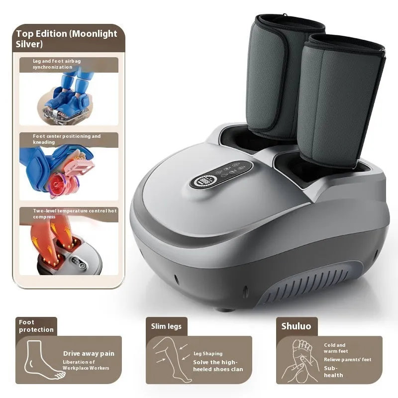 Home Massage Intelligent Fully Automatic Foot Massage Machine in Prince Silver with wireless remote