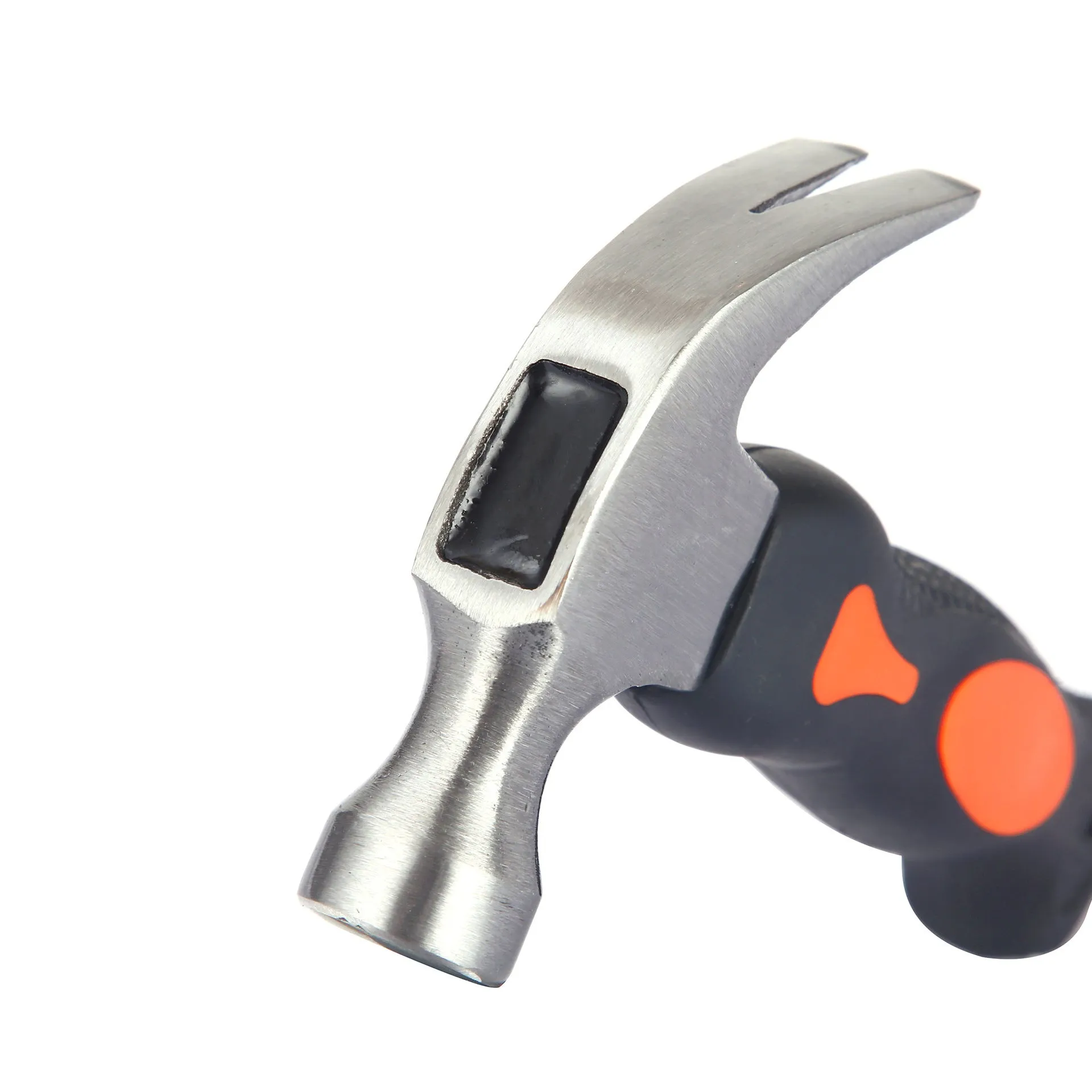 Home non-slip pull-out staple nail hammer with high carbon steel head on workbench