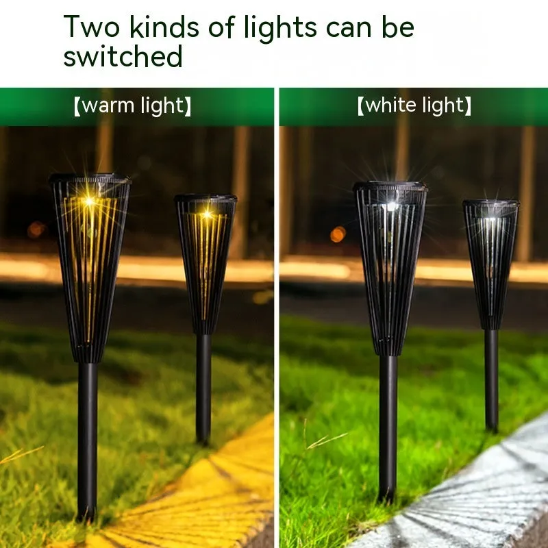 Solar ground lamp flower shape 9cm by 45cm IP65 waterproof for garden courtyard