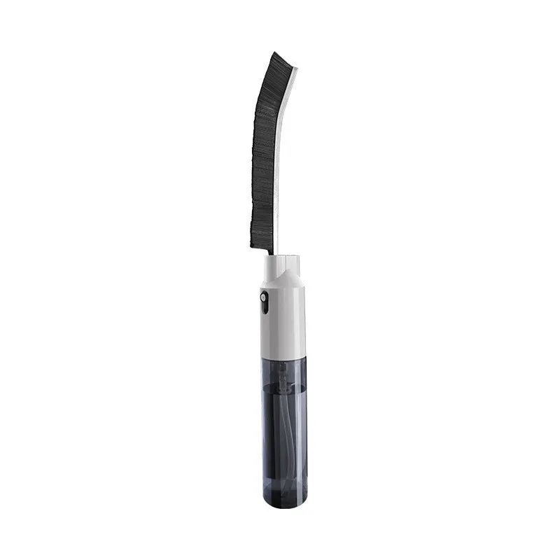 White plastic gap brush with black bristles for cleaning bathroom grooves