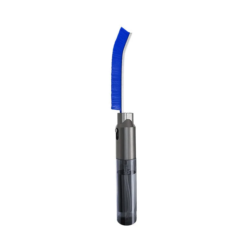 White plastic gap brush with black bristles for cleaning bathroom grooves