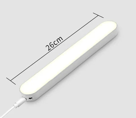 Eye protection LED desk lamp with 20 lamp beads, three brightness levels, and three colour temperatures, 4W power, rechargeable or plug-in models