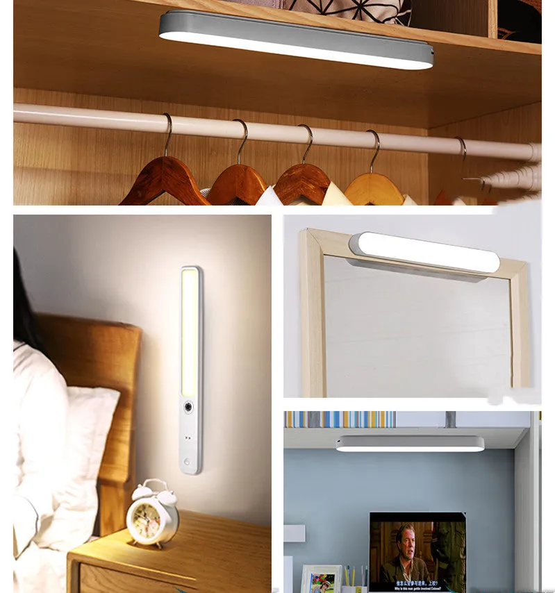 Eye protection LED desk lamp with 20 lamp beads, three brightness levels, and three colour temperatures, 4W power, rechargeable or plug-in models