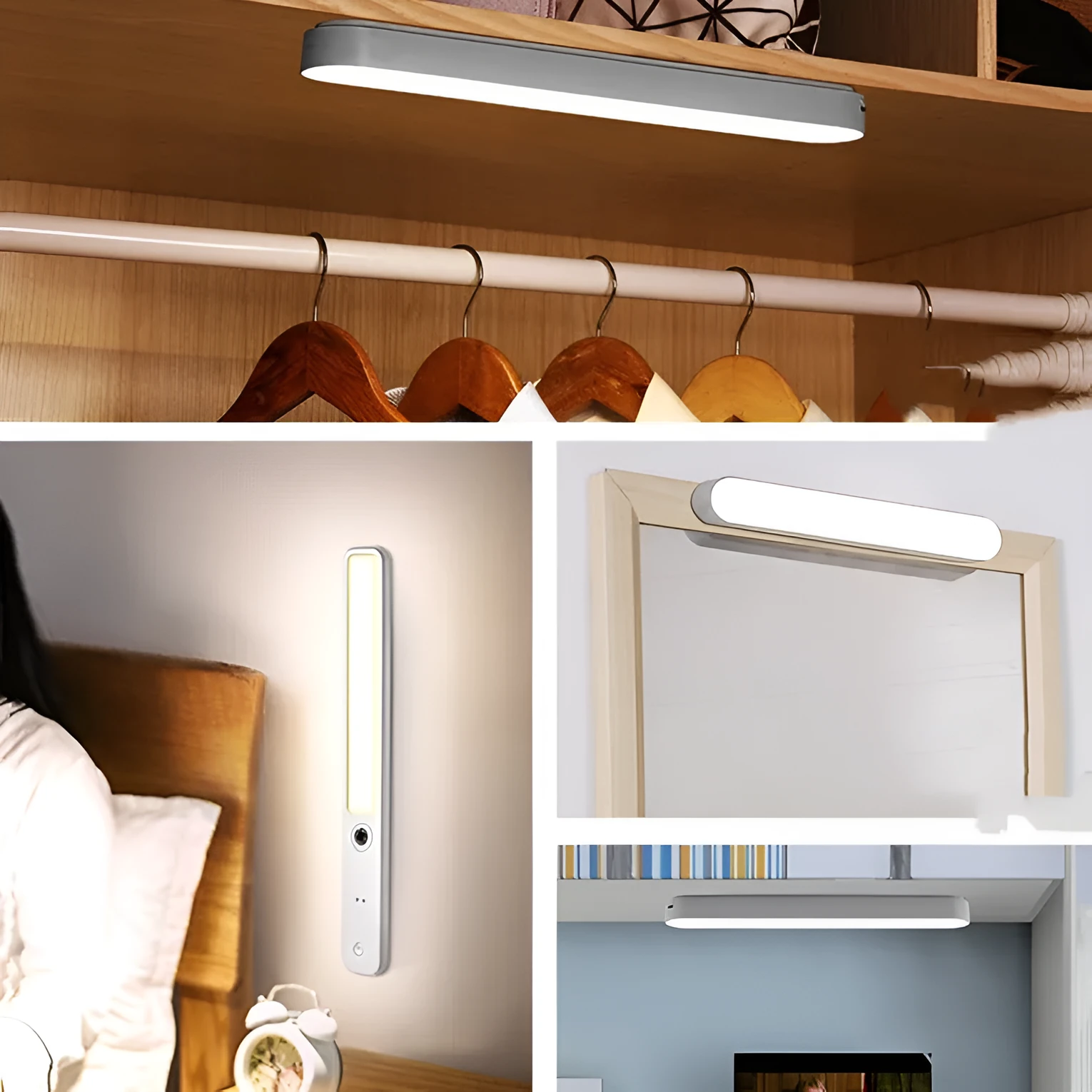Eye protection LED desk lamp with 20 lamp beads, three brightness levels, and three colour temperatures, 4W power, rechargeable or plug-in models