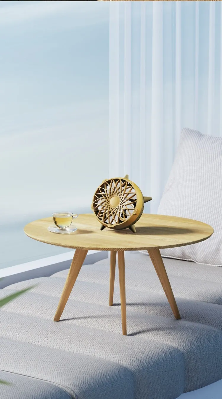 Intelligent induction fan without button design, USB powered, compact size 162x103mm, in Force Yellow colour