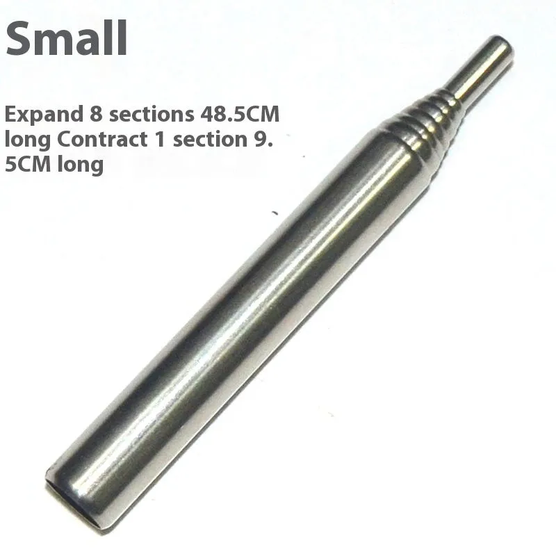 Stainless steel outdoor fire blowing stick for camping and picnics showing portable design