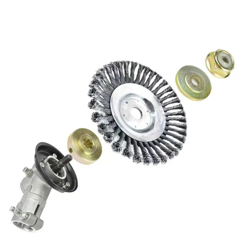 Mower brush cutter gear box working head set for two-stroke and four-stroke trimmers