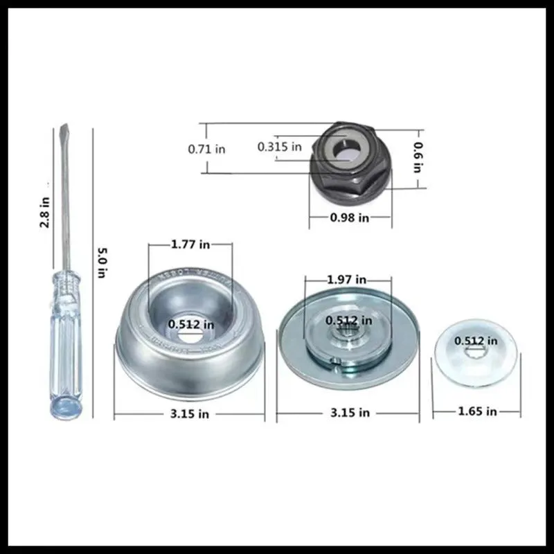 Mower brush cutter gear box working head set for two-stroke and four-stroke trimmers