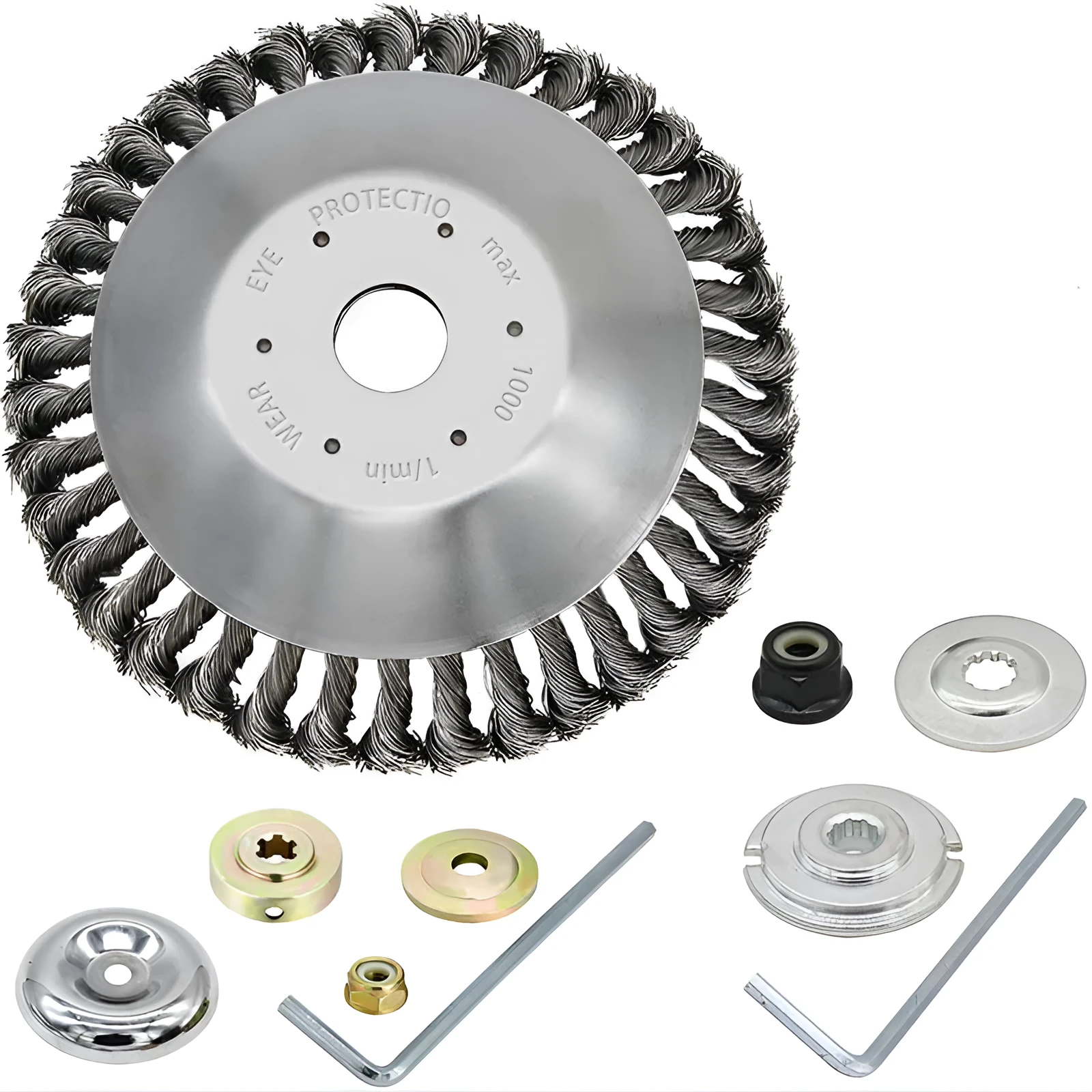 Mower brush cutter gear box working head set for two-stroke and four-stroke trimmers