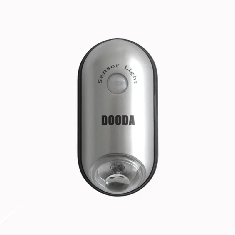 LED ceiling wall lamp with infrared human body sensor in white finish, 0.2W ABS shade
