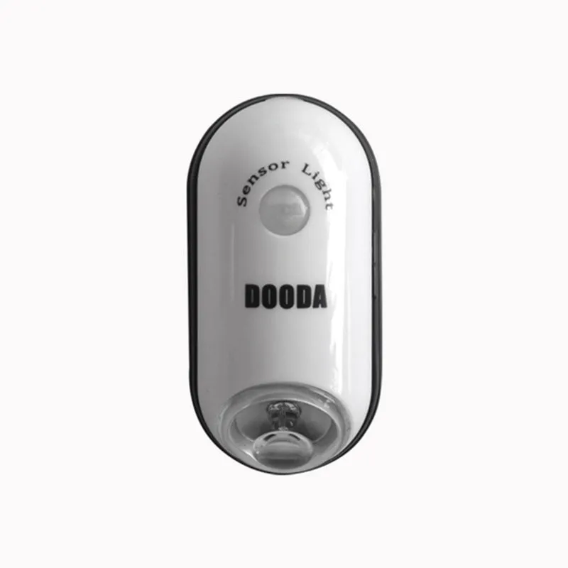 LED ceiling wall lamp with infrared human body sensor in white finish, 0.2W ABS shade