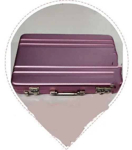 Aluminium alloy metal card holder in six colour options showing slim 16mm profile.