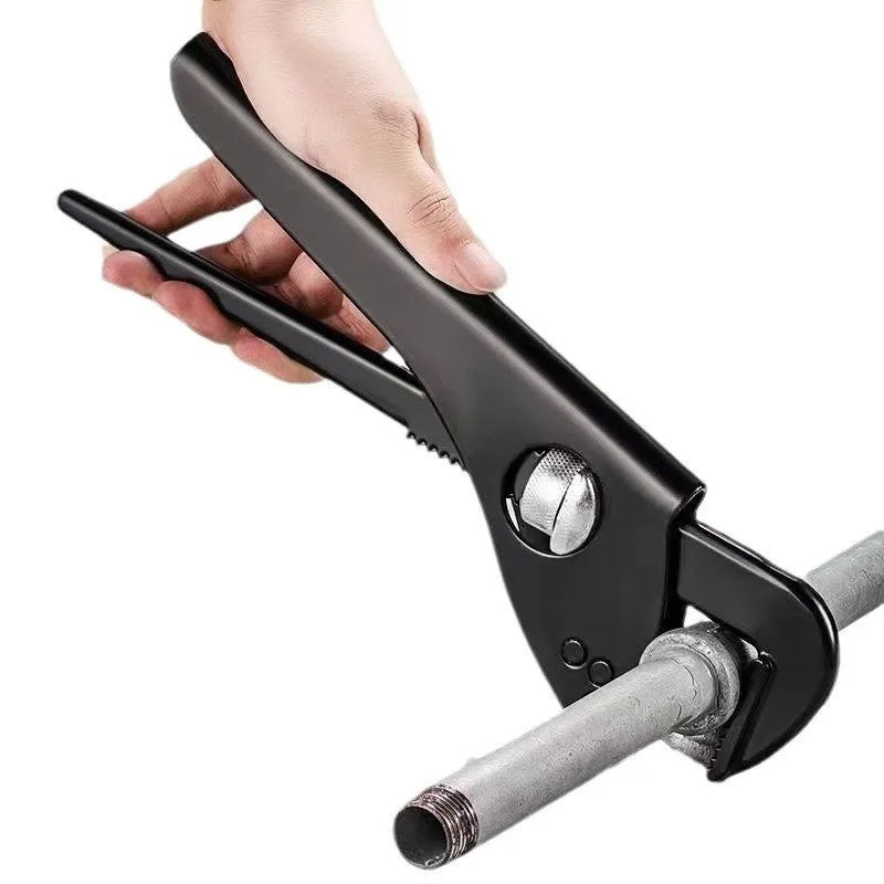European-style heavy-duty plastic steel pipe wrench nipper with high carbon steel blade, 9 inch model
