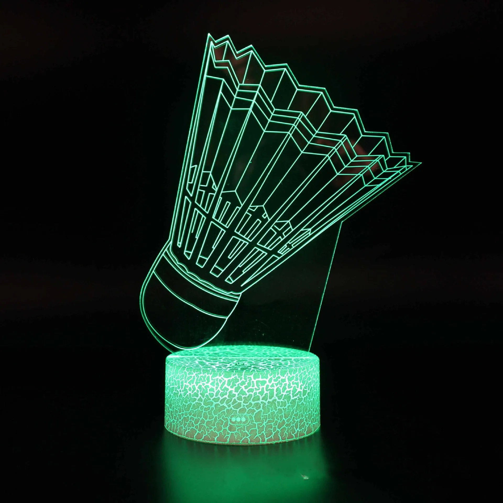Sports Competitive Series 3D night light with cracked base, colourful LED illumination, and remote control