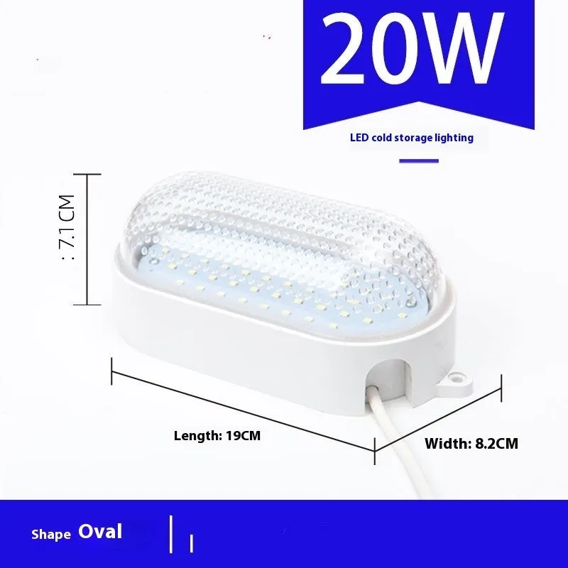 LED cold storage lamp frost-resistant waterproof PC cover pure white wiring connection