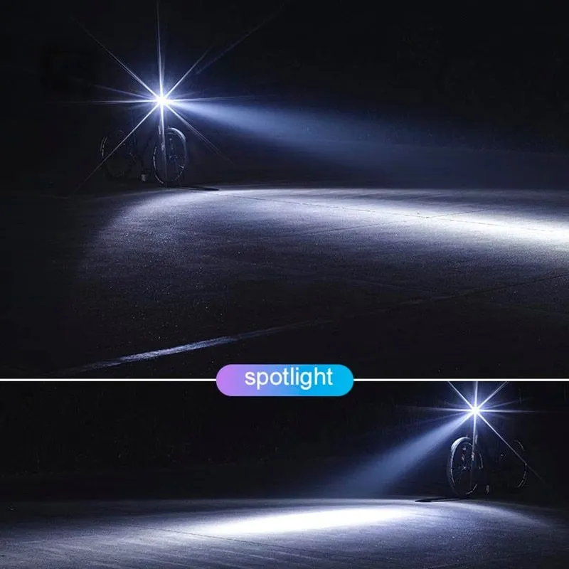 ROCKBROS R1 black aluminium alloy bicycle headlight with 400 or 800 lumen output and IPX6 waterproof rating