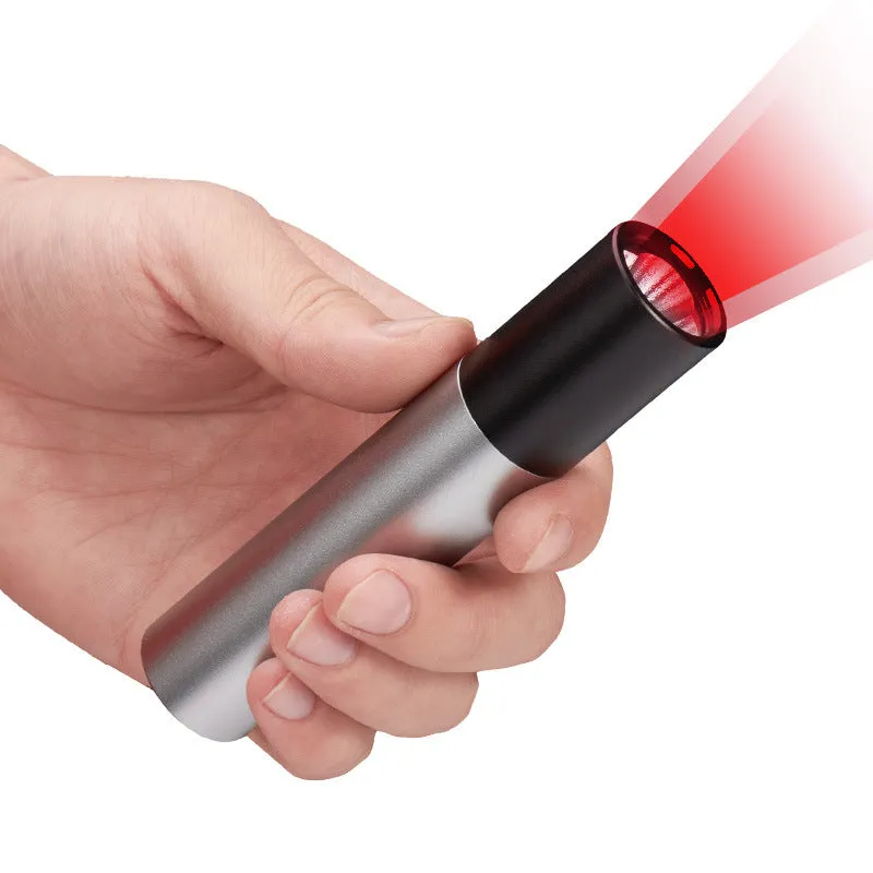 Infrared flashlight with 3-core red light and triangular bracket for physiotherapy