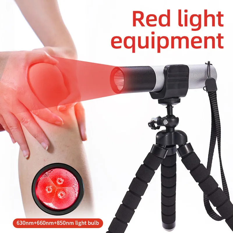 Infrared flashlight with 3-core red light and triangular bracket for physiotherapy