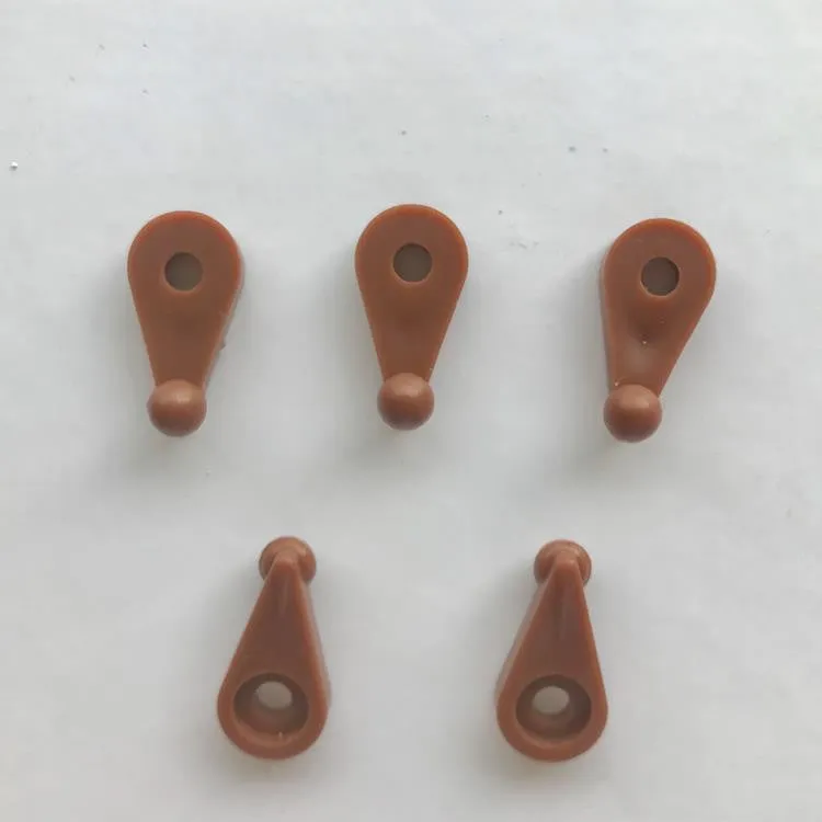 Plastic mirror clip for glass cabinet and wardrobe mirror fixing, transparent or brown, pack of 50