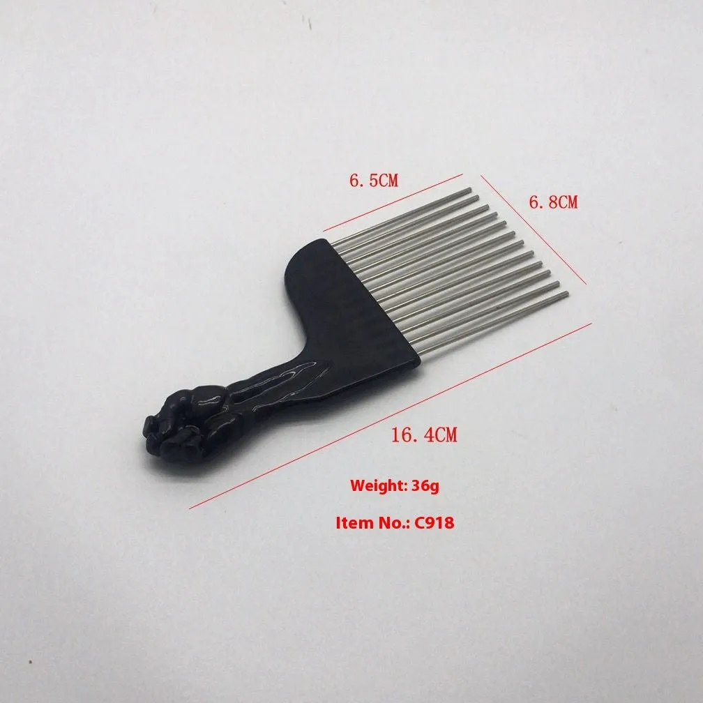 Male creative portable household steel needle comb plastic body over 20cm length