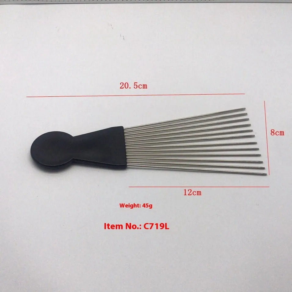 Male creative portable household steel needle comb plastic body over 20cm length