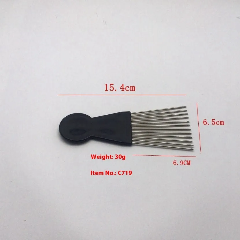 Male creative portable household steel needle comb plastic body over 20cm length