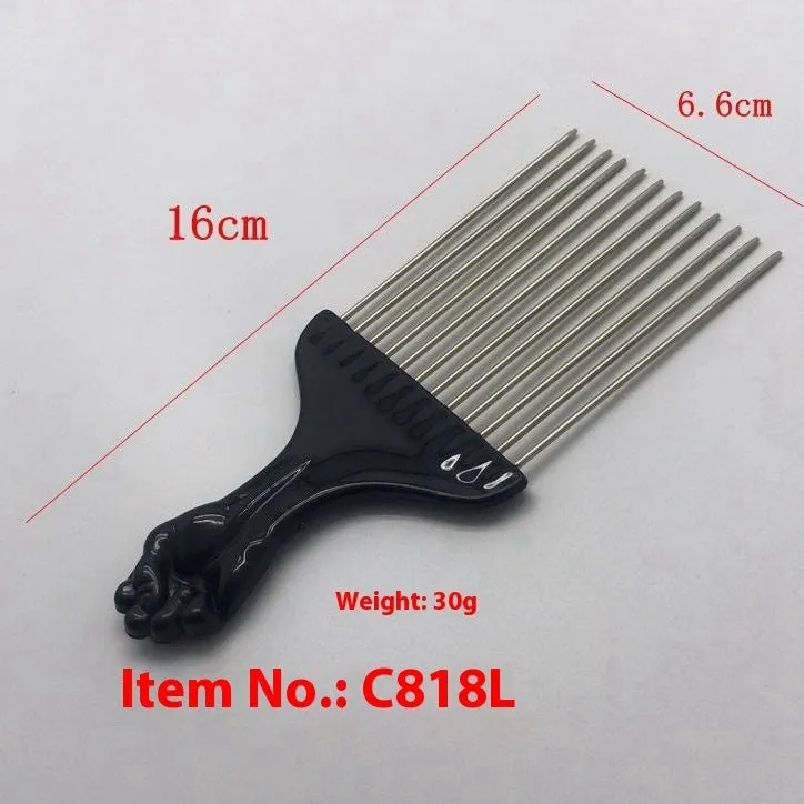 Male creative portable household steel needle comb plastic body over 20cm length