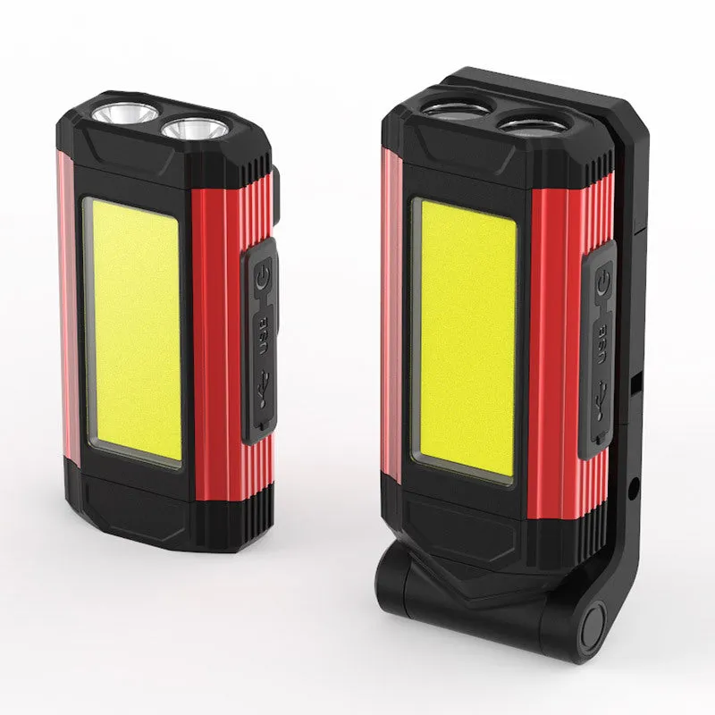 COB LED working light 10W USB charging folding auto repair light 360 degree rotation ABS housing
