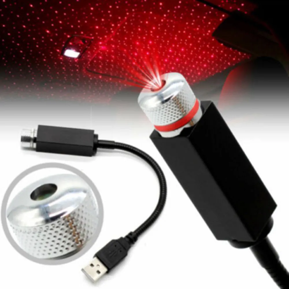 Car ceiling starlight kit breathing voice control LED 3W 12V USB powered green purple red
