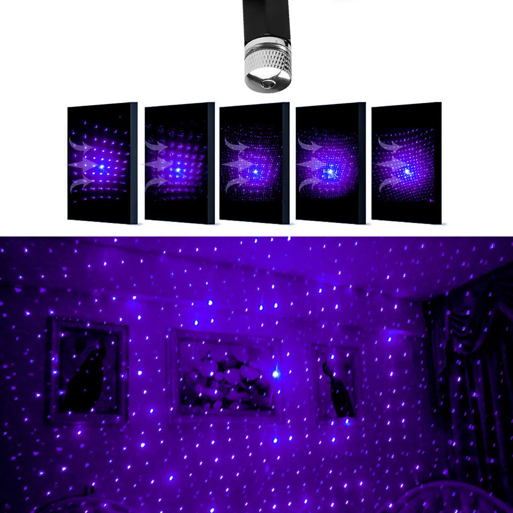 Car ceiling starlight kit breathing voice control LED 3W 12V USB powered green purple red