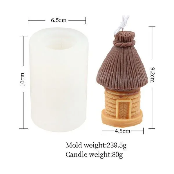 3D honeycomb silicone candle mold in white, irregular shape for DIY scented candles