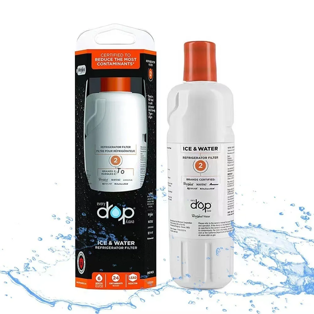 White refrigerator filter element FlLTERD2 with coconut shell activated carbon 230x80x70mm