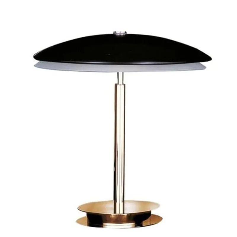 Black mushroom wrought iron bedside table lamp metal shade 400x450mm simple design