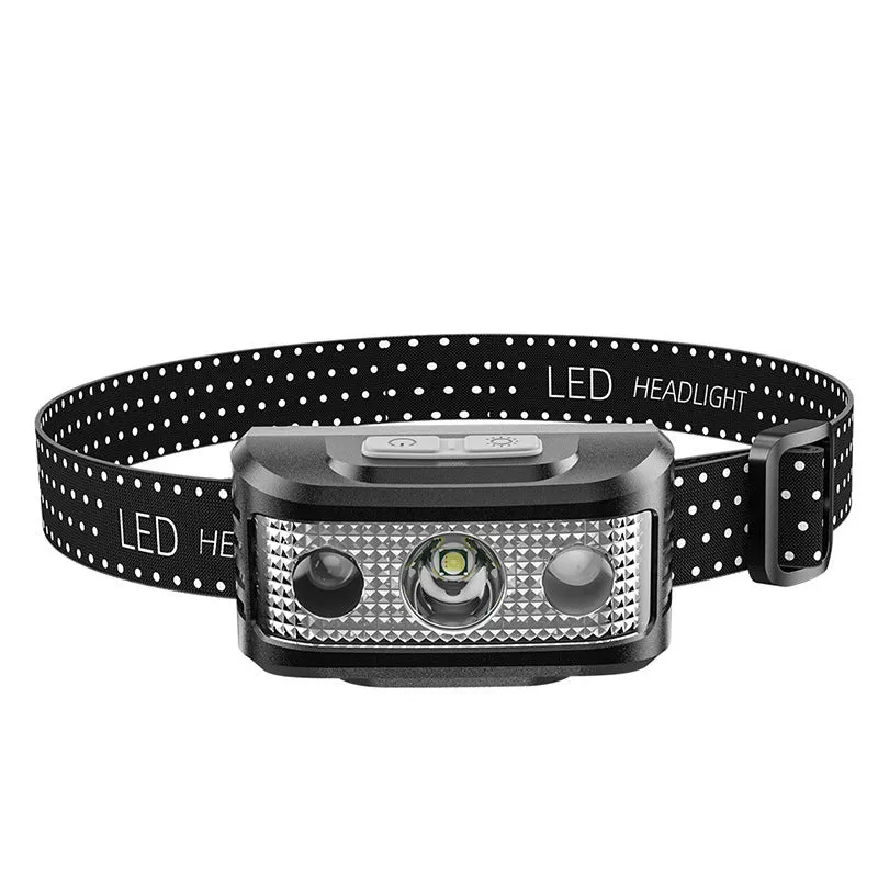 Special fishing charging headlamp with super bright LED, ABS housing, USB rechargeable, 450mAh battery, compact 5.6x3x2.5cm