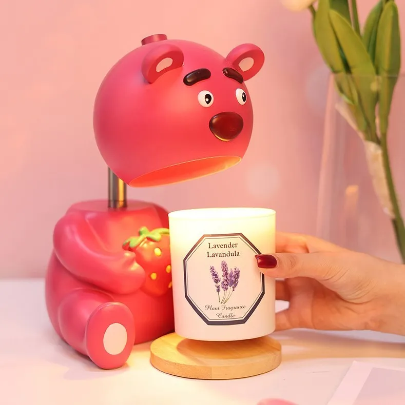 Panda shaped aromatherapy wax lamp with timer function as night light on table