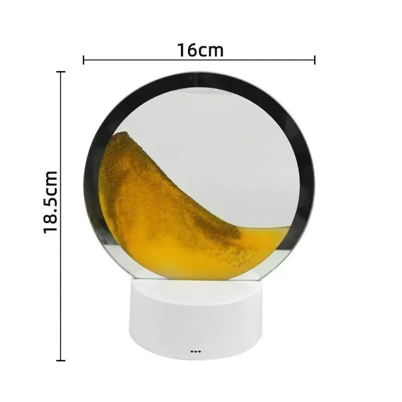 Creative decompression quicksand painting small USB night lamp in blue with moving sand, 160x185mm