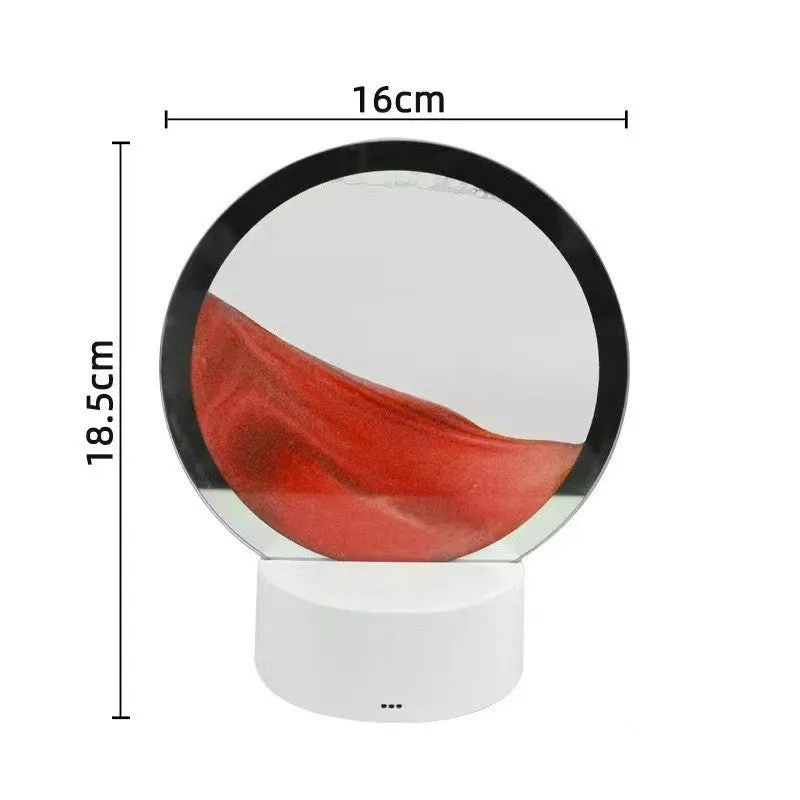Creative decompression quicksand painting small USB night lamp in blue with moving sand, 160x185mm