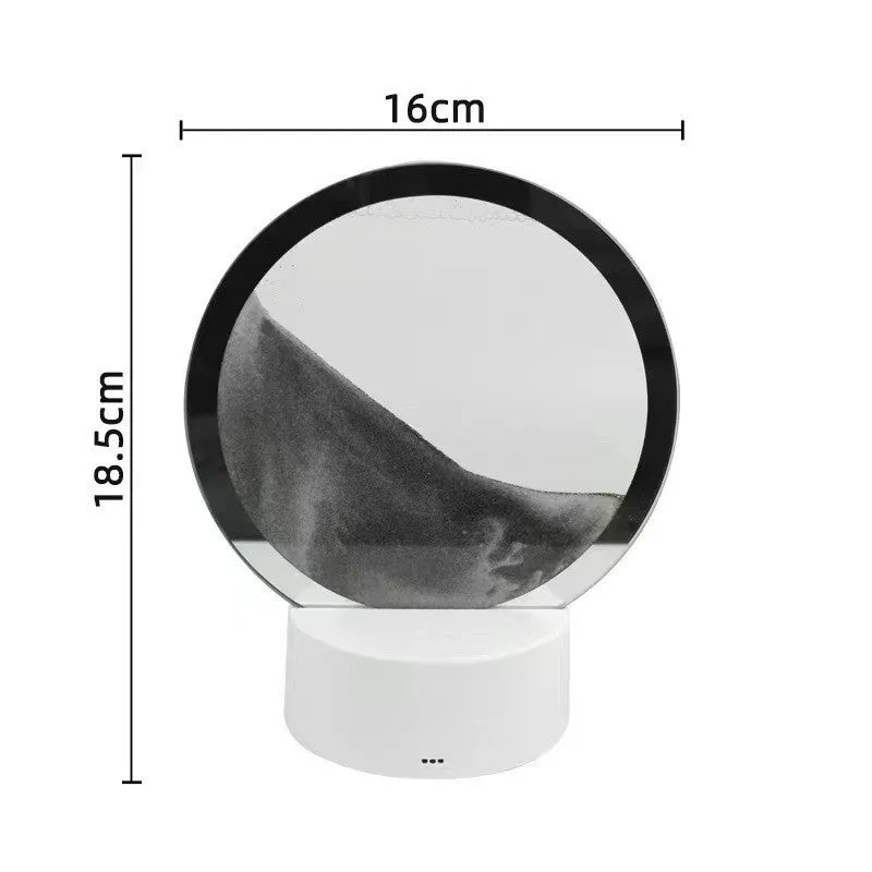 Creative decompression quicksand painting small USB night lamp in blue with moving sand, 160x185mm