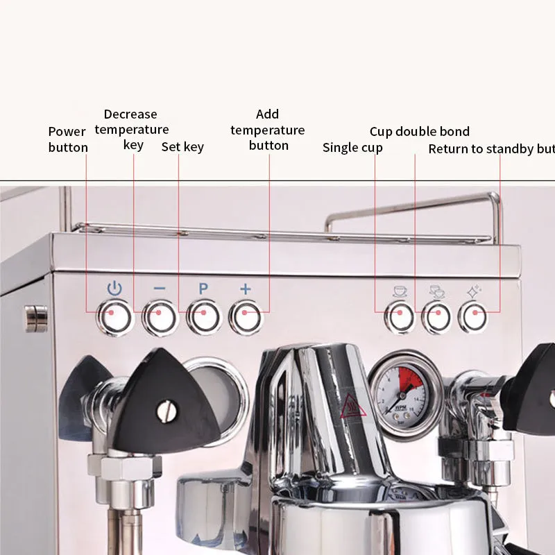 Full semi-automatic espresso machine in 310Single Coffee Maker colour with 2600W power and compact 280x430x480mm dimensions