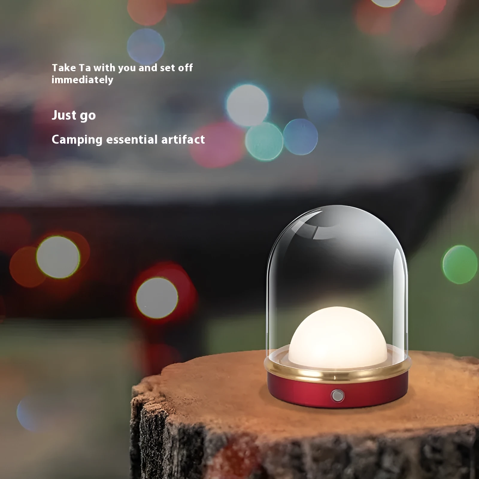 Minimalist acrylic night light 110x130mm with 3W battery-powered LED in orange red green for bedside table decor